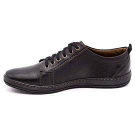 Olivier Chaussures en cuir pour hommes 695MP noir 1