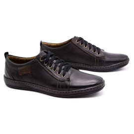 Olivier Chaussures en cuir pour hommes 695MP noir 2