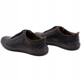 Olivier Chaussures en cuir pour hommes 695MP noir le noir 4
