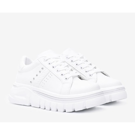 Baskets blanches sur semelle haute Alasana 1