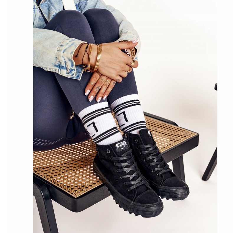 Baskets Hautes Femme Big Star FF274244 Noir le noir 1