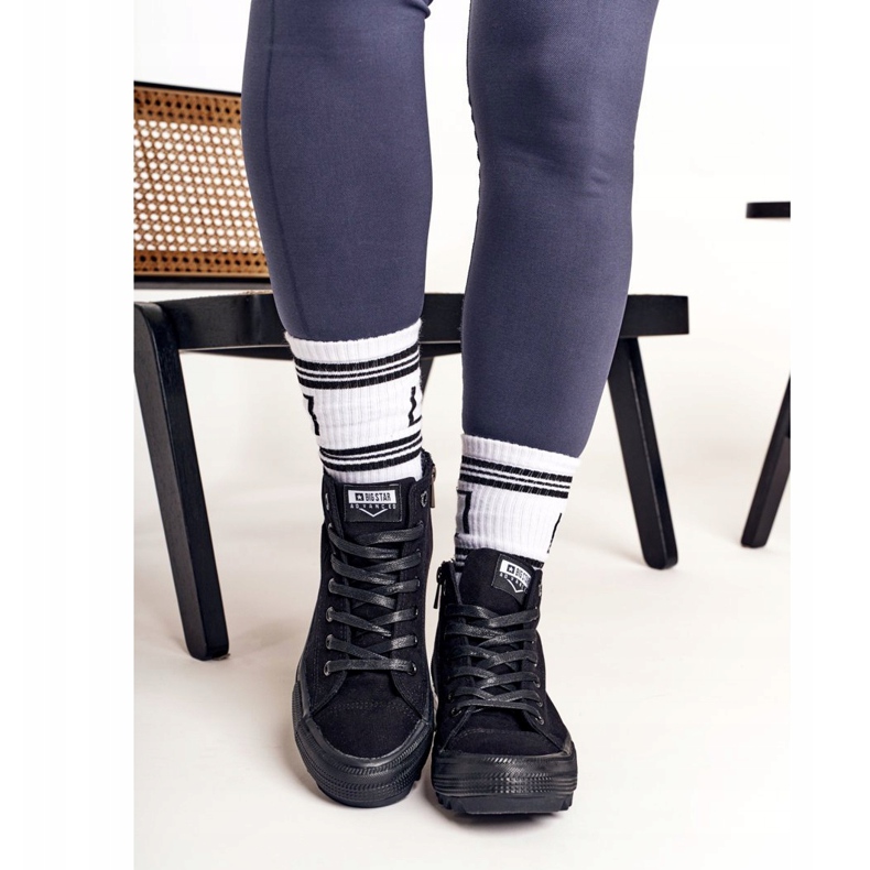 Baskets Hautes Femme Big Star FF274244 Noir 2