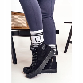 Baskets Hautes Femme Big Star FF274244 Noir le noir 3