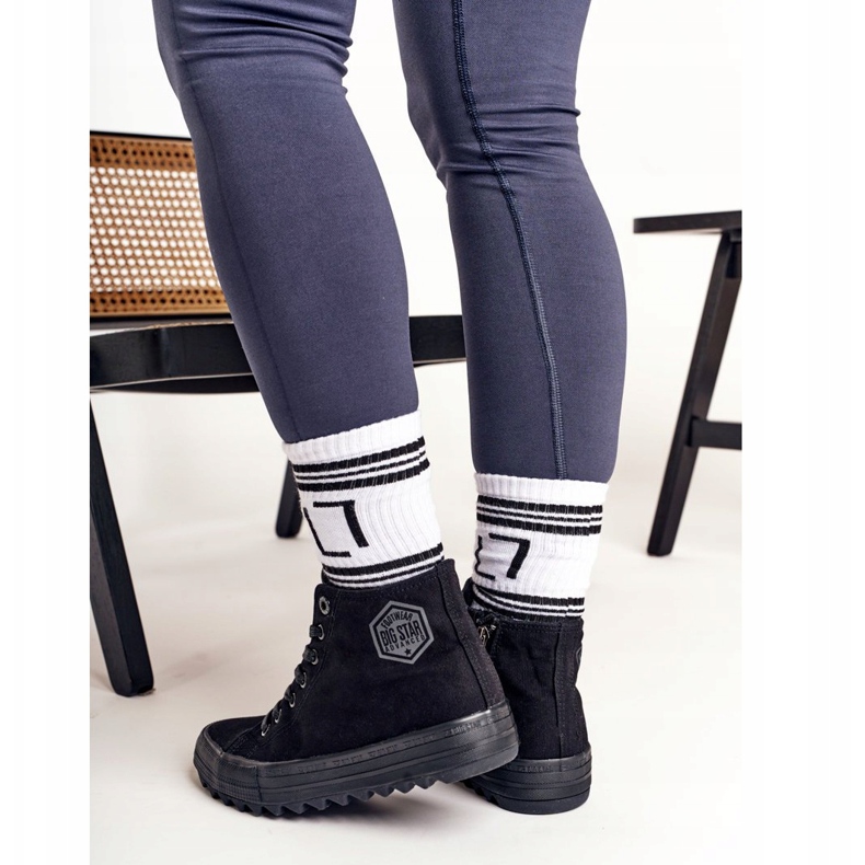 Baskets Hautes Femme Big Star FF274244 Noir le noir 4