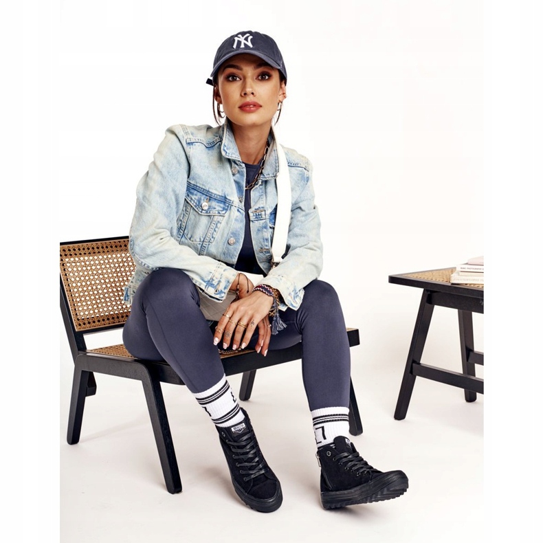 Baskets Hautes Femme Big Star FF274244 Noir 5