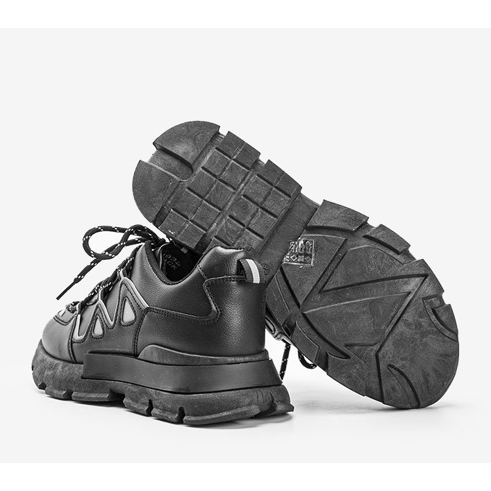 Baskets noires avec inserts réfléchissants Filua le noir 1