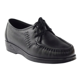 Mocassins Solo 015 pour pieds sensibles noir 1