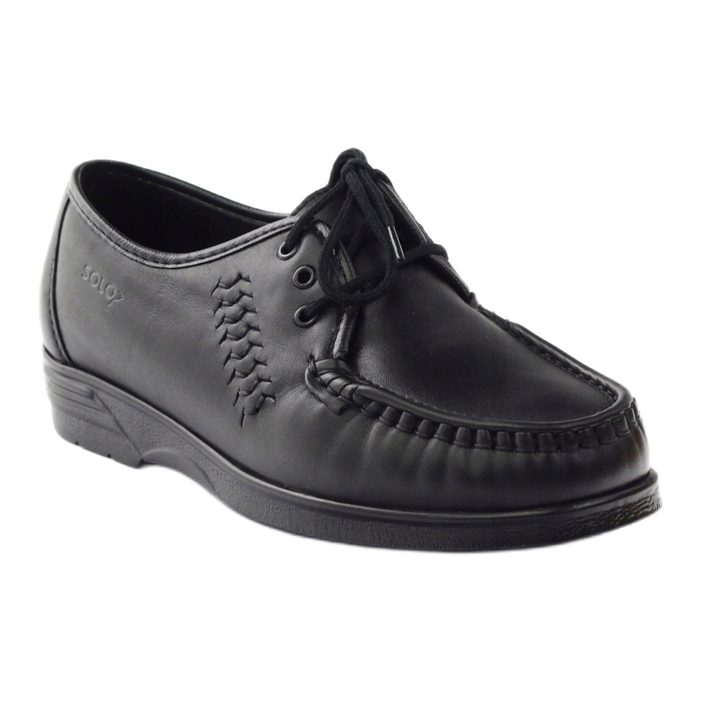 Mocassins Solo 015 pour pieds sensibles noir 1