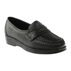 Mocassins en solo pour les pieds sensibles confort noir 015 1