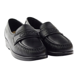 Mocassins en solo pour les pieds sensibles confort noir 015 3