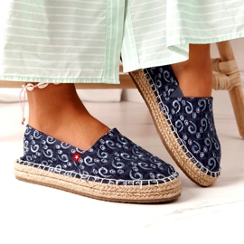 Espadrilles Sur Une Plateforme Tressée Big Star AA274628 Bleu Marine 3 Espadrilles Sur Une Plateforme Tressée Big Star AA274628 Bleu Marine 3