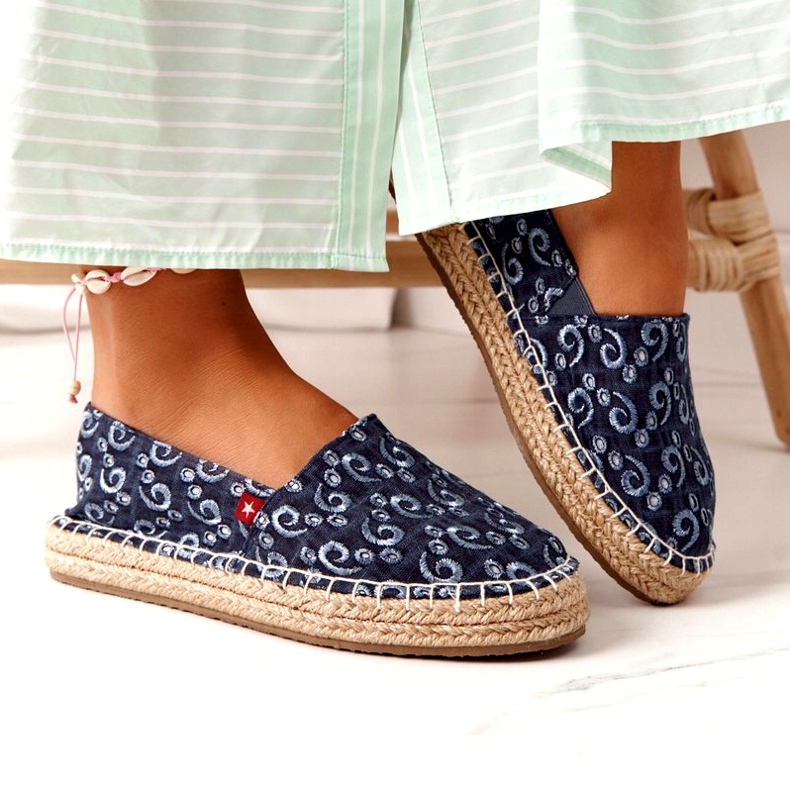 Espadrilles Sur Une Plateforme Tressée Big Star AA274628 Bleu Marine 3 Espadrilles Sur Une Plateforme Tressée Big Star AA274628 Bleu Marine 3