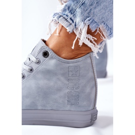Baskets En Cuir Sur Compensées Big Star II274094 Bleu 1