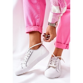 Baskets Cuir Femme Big Star II274055 Blanc blanche 2 Baskets Cuir Femme Big Star II274055 Blanc blanche 2