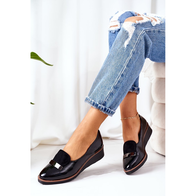 Chaussures Compensées Laquées POTOCKI 12032 Noir le noir 2