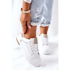Chaussures de sport Baskets sur la plateforme blanc et beige Lola 2