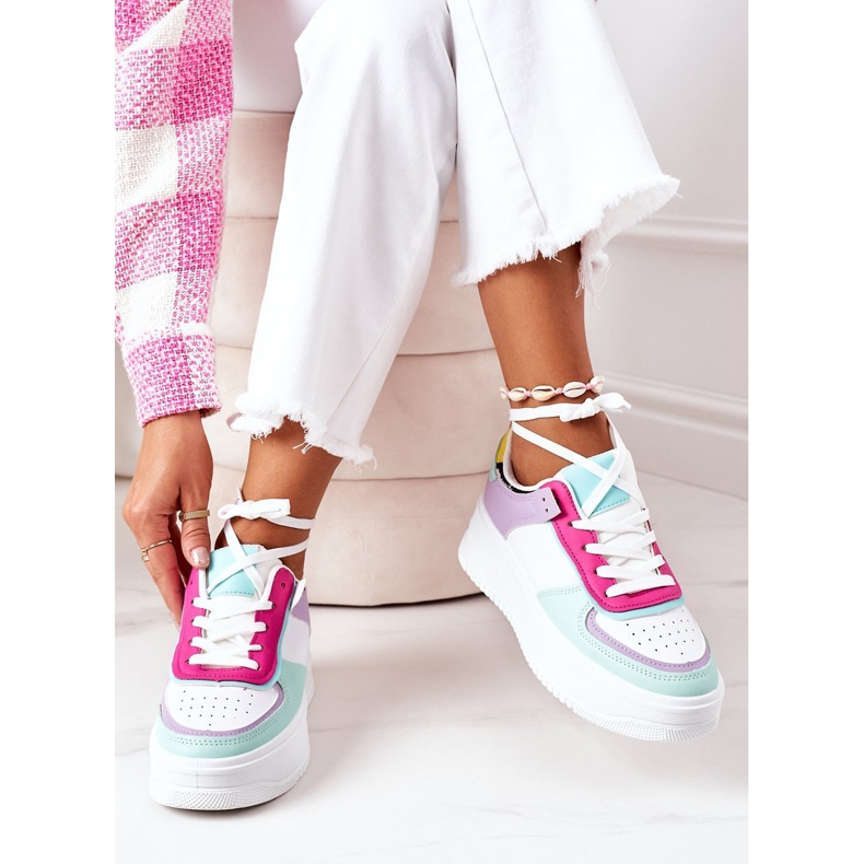 Chaussures De Sport Baskets Sur La Plateforme Blanc-Violet Freedom blanche multicolore 2 Chaussures De Sport Baskets Sur La Plateforme Blanc-Violet Freedom blanche multicolore 2