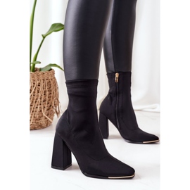 Bottes Sur Un Poteau De Tissu Élastique Noir Effet Wow le noir 2