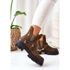 PS1 Bottines chaudes Bottines Jodhpur Vert foncé Bonne idée 3
