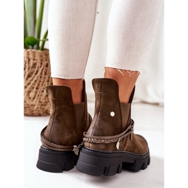 PS1 Bottines chaudes Bottines Jodhpur Vert foncé Bonne idée 4