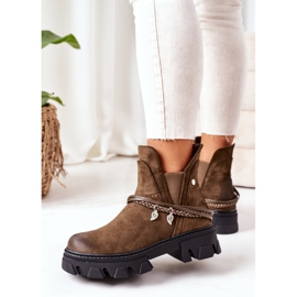 PS1 Bottines chaudes Bottines Jodhpur Vert foncé Bonne idée 5