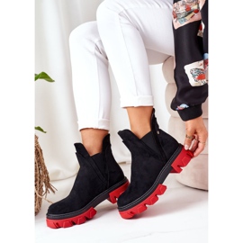 PS1 Bottines chaudes noires et rouges Fearless noires et rouges le noir 3