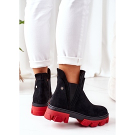 PS1 Bottines chaudes noires et rouges Fearless noires et rouges 1
