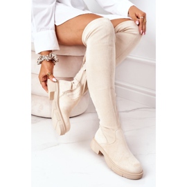 PS1 Cuissardes en daim beige Selina 3