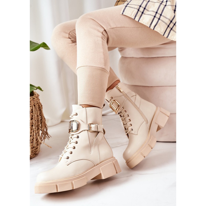 PS1 Travailleurs Chauds Avec Une Boucle Dorée Beige Maybelle 2