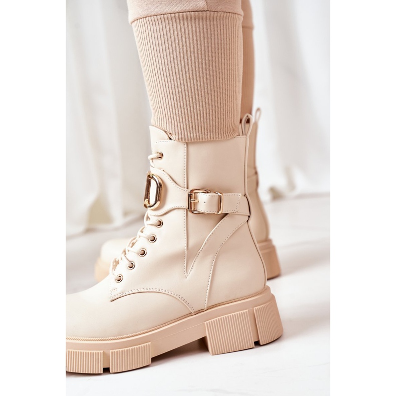 PS1 Travailleurs Chauds Avec Une Boucle Dorée Beige Maybelle 1