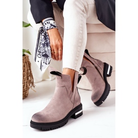 PS1 Bottines chaudes Bottines Jodhpur Avec fermeture éclair Gris My Way 3