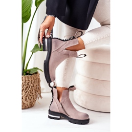 PS1 Bottines chaudes Bottines Jodhpur Avec fermeture éclair Gris My Way 1