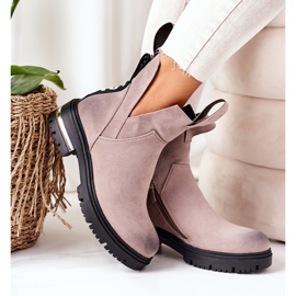 PS1 Bottines chaudes Bottines Jodhpur Avec fermeture éclair Gris My Way 4