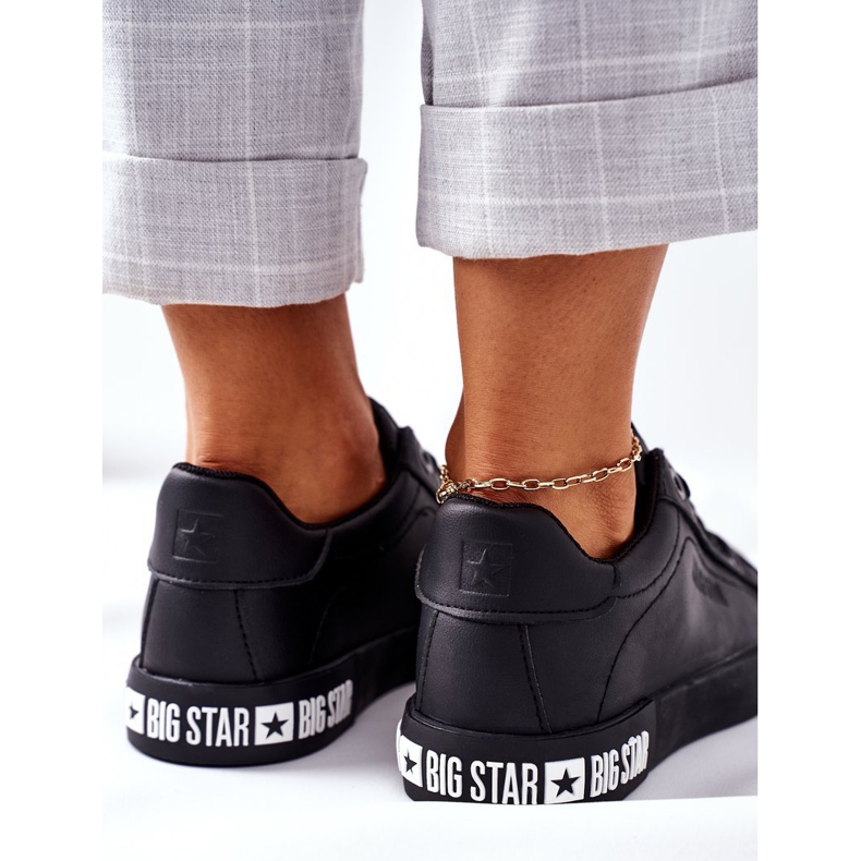 Baskets en cuir pour femmes Big Star II274030 Noir 1