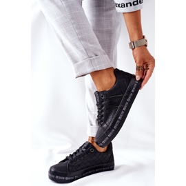 Baskets en cuir sur la plateforme Big Star II274070 noire le noir 1