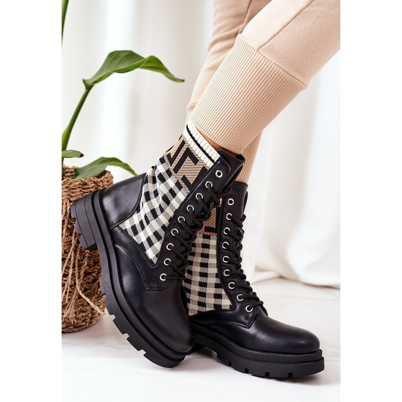 Les travailleurs de l'histoire d'amour en tissu noir élastique brun 2 Les travailleurs de l'histoire d'amour en tissu noir élastique brun 2