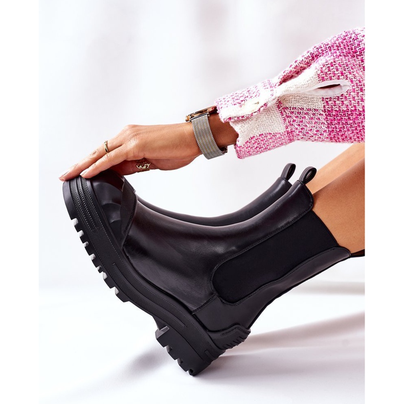 Bottines chaudes noires Jodhpur boots Time Off 1