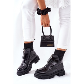 Bottes hautes sur la plate-forme massive Black Chicago noir 2