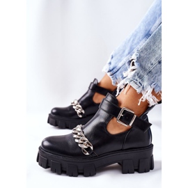 PS1 Bottes Torment noires avec chaîne le noir 1