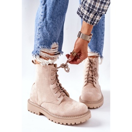 PS1 Bottines En Daim Fermeture Éclair Beige Belados 2