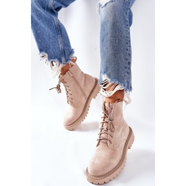PS1 Bottines En Daim Fermeture Éclair Beige Belados 4