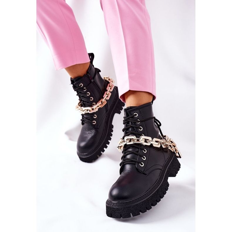 Bottes Graal noires hautes et élégantes le noir 1