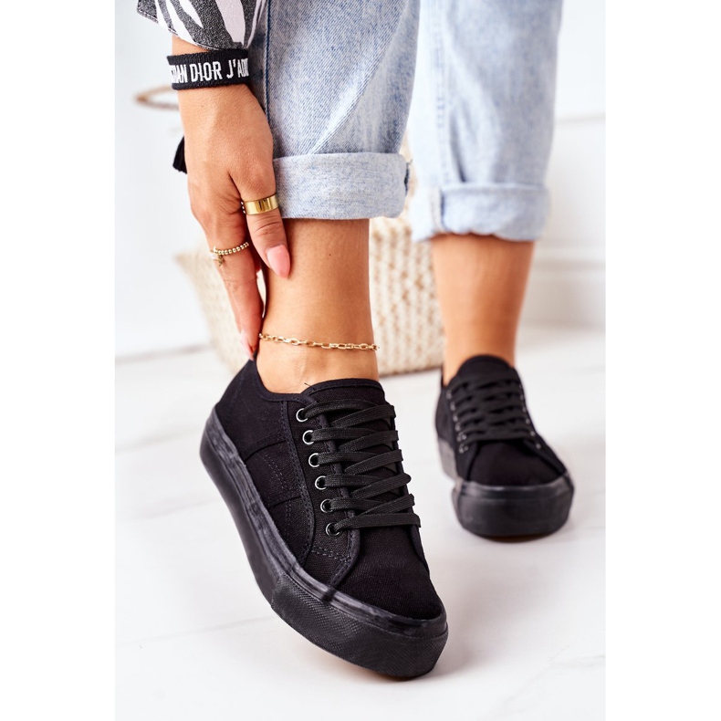 PW1 Baskets pour femmes sur la planche à roulettes noire le noir 2