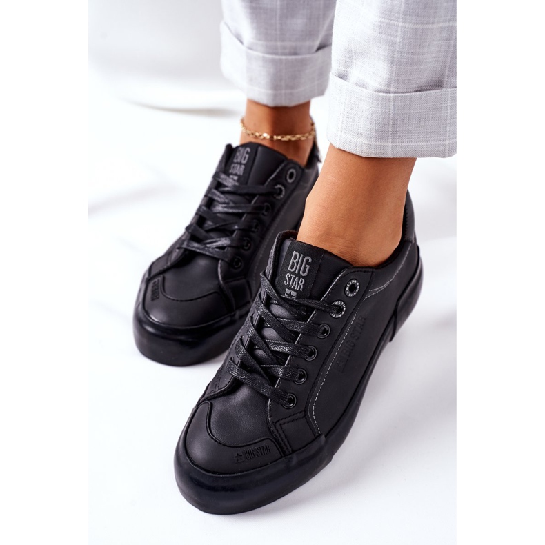 Baskets en cuir pour femmes Big Star II274029 Noir le noir 1 Baskets en cuir pour femmes Big Star II274029 Noir le noir 1