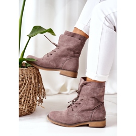 PS1 Bottines Double Tige Taupe Violetta gris 1