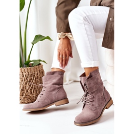 PS1 Bottines Double Tige Taupe Violetta gris 2