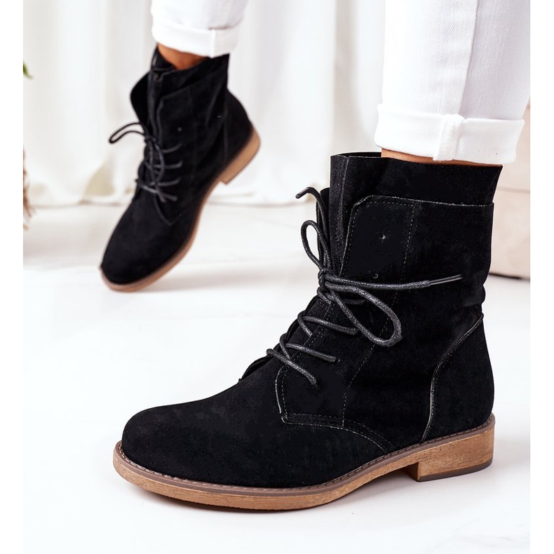 PS1 Noir Violetta Bottes noires à double tige 1