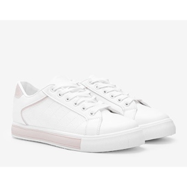 Baskets blanches et beiges avec un motif sur la tige Turandont 1