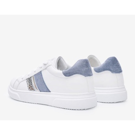 Baskets blanches et bleues sur semelle épaisse Tituana 1