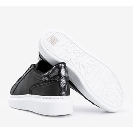 Baskets chunky noires Aliccer 1